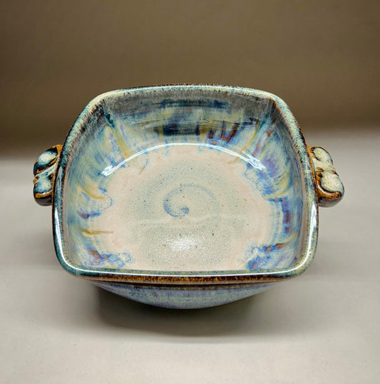 Handmade Pottery Baking Dish with Handles