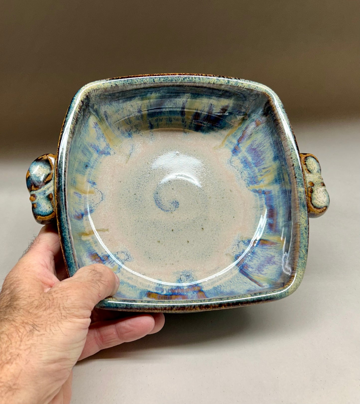 Handmade Pottery Baking Dish with Handles