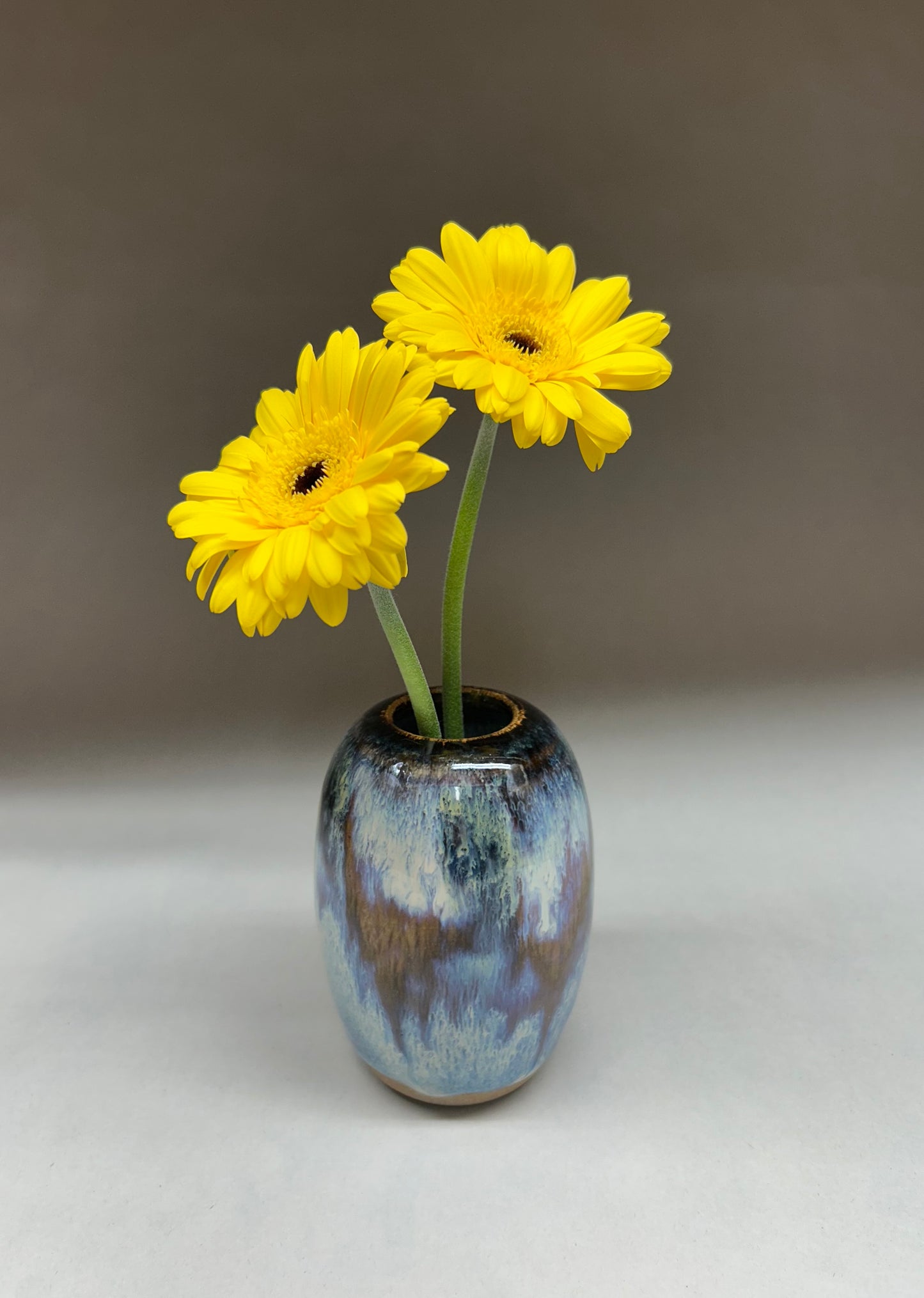 Pottery Vase with pin frog - Made in Oregon
