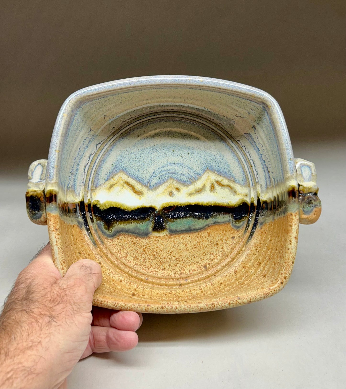 Handmade Pottery Baking Dish with Handles