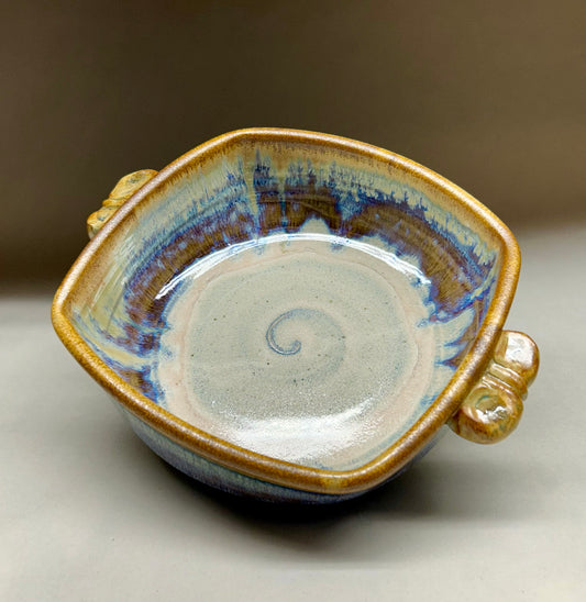 Handmade Pottery Baking Dish with Handles