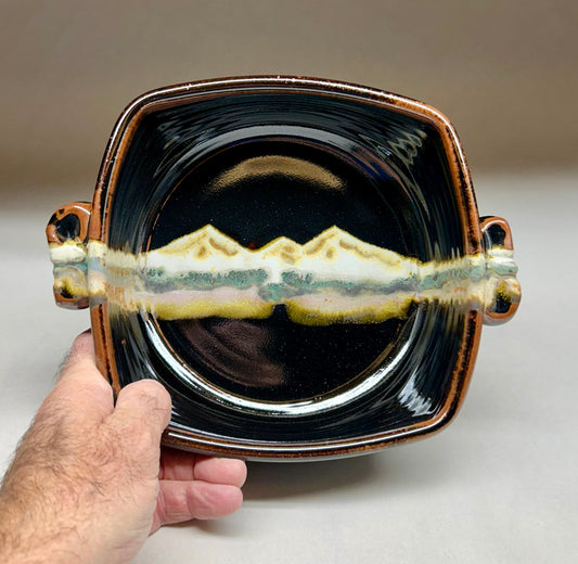 Handmade Pottery Baking Dish with Handles