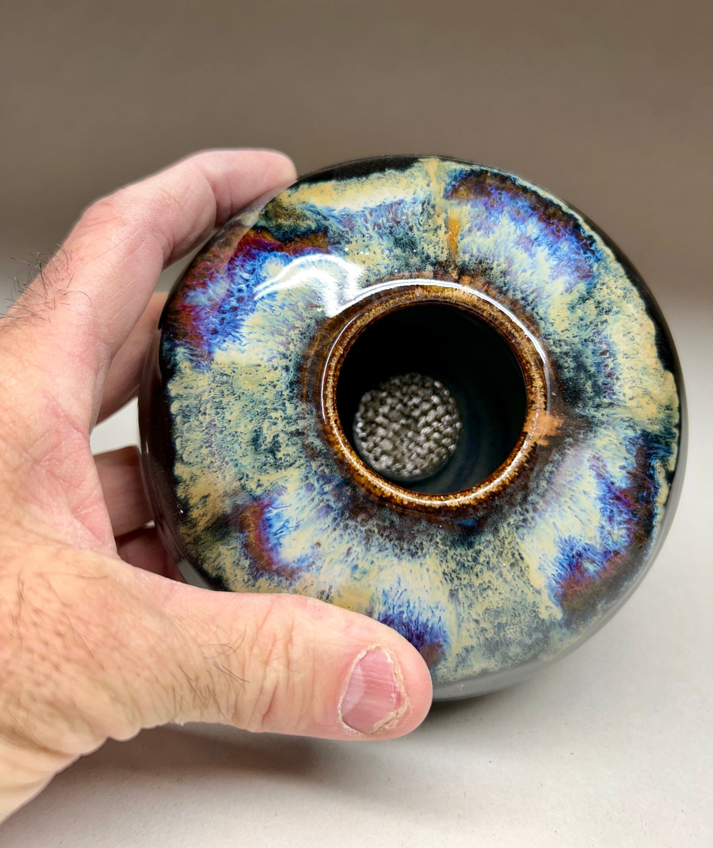 Ikebana vase - Pottery -Pin Frog - Home Decor