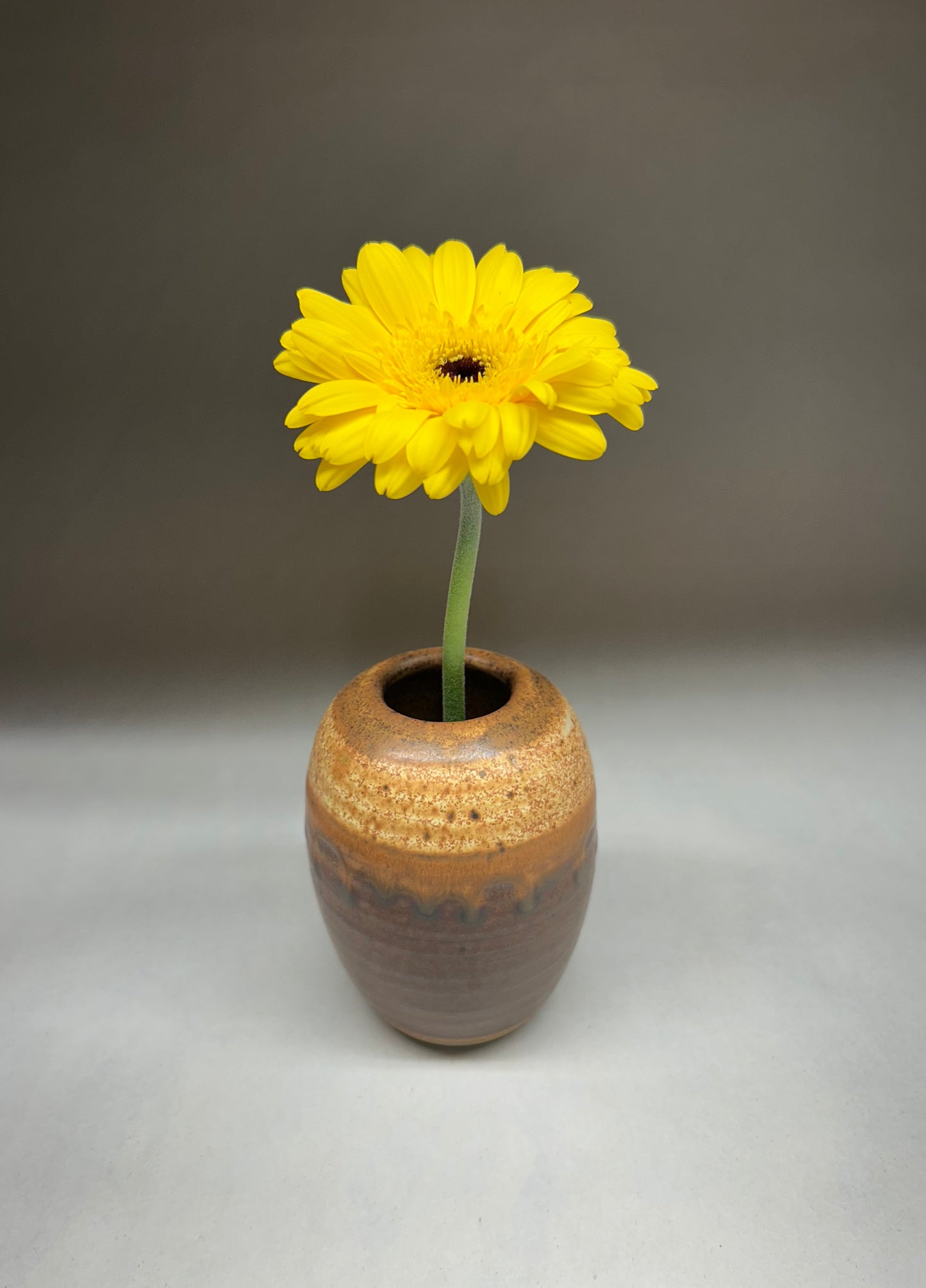 Pottery Vase with pin frog - Made in Oregon - Ikebana