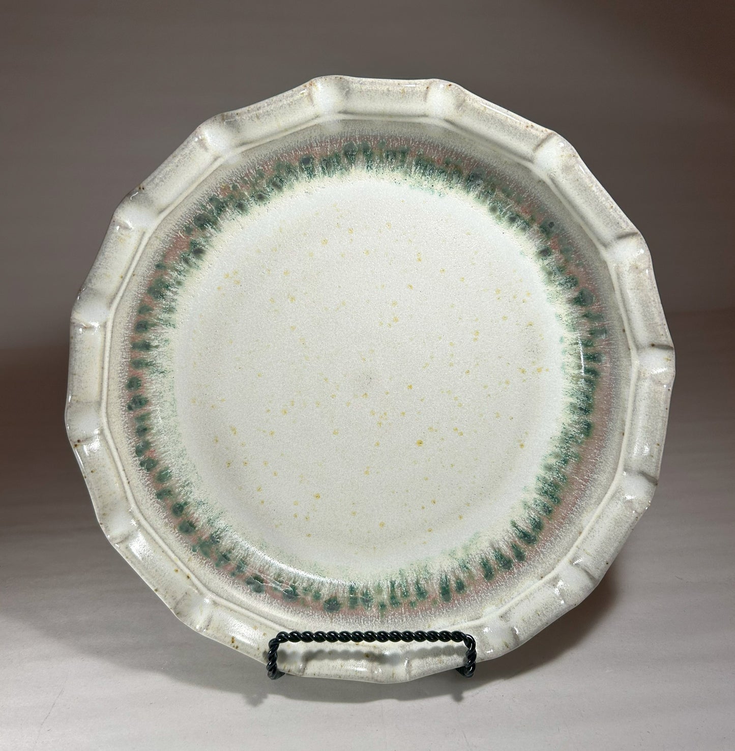 Stoneware Pie Plate Deep dish with fluted edge.