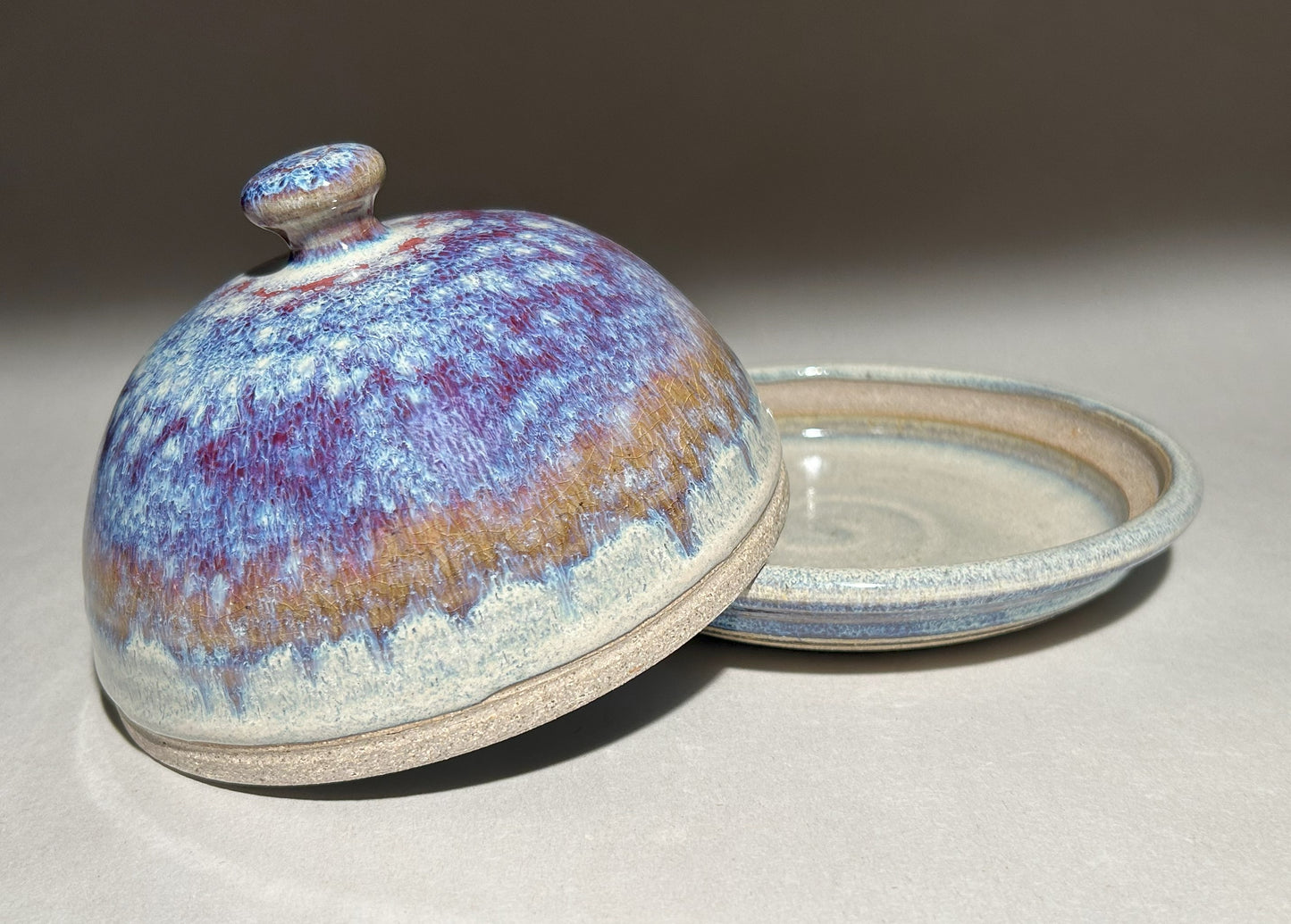 Pottery Butter Dish - Domed Lid
