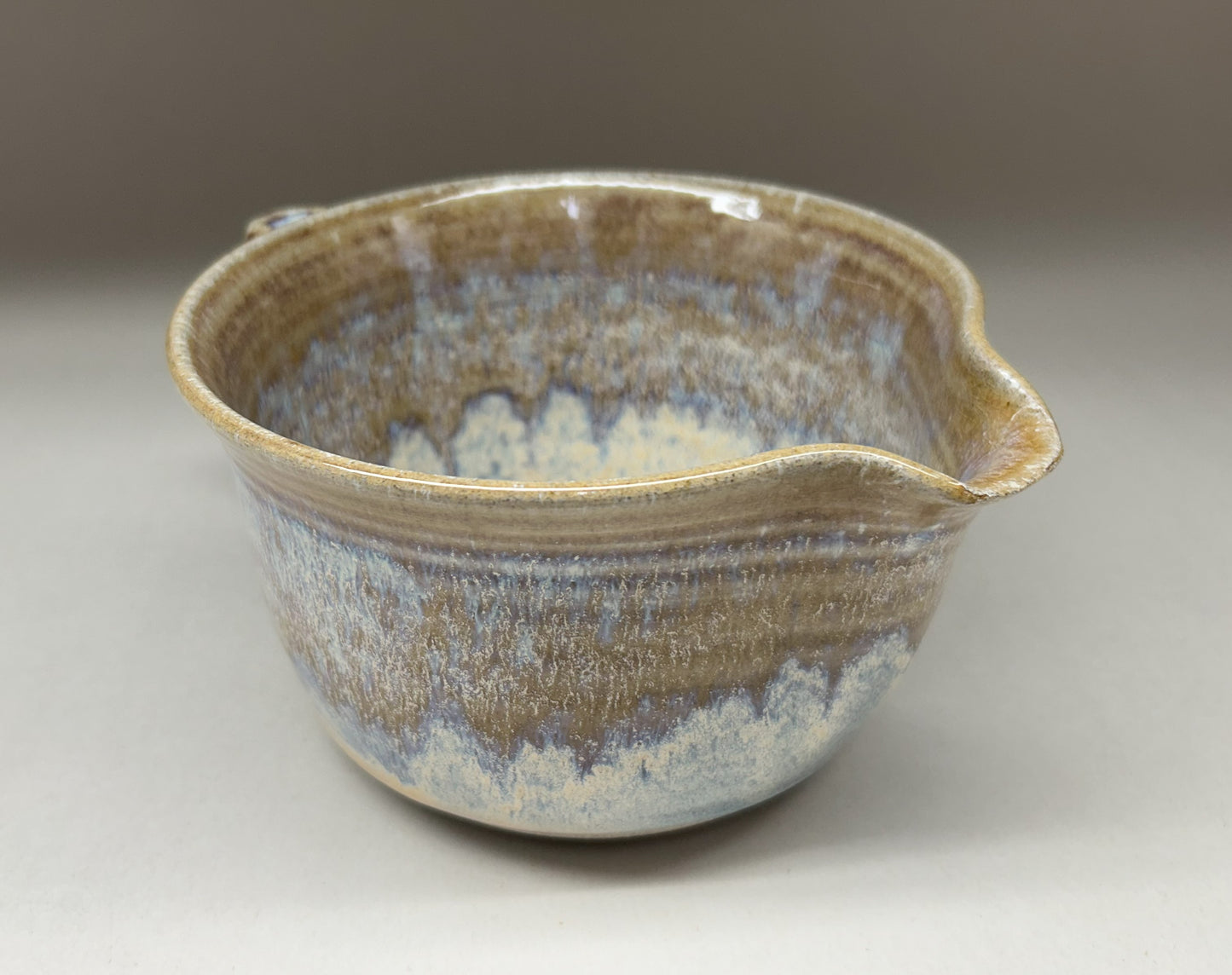 Handmade Pottery Batter Bowl with Whisk – Rustic Ceramic Mixing Bowl for Baking