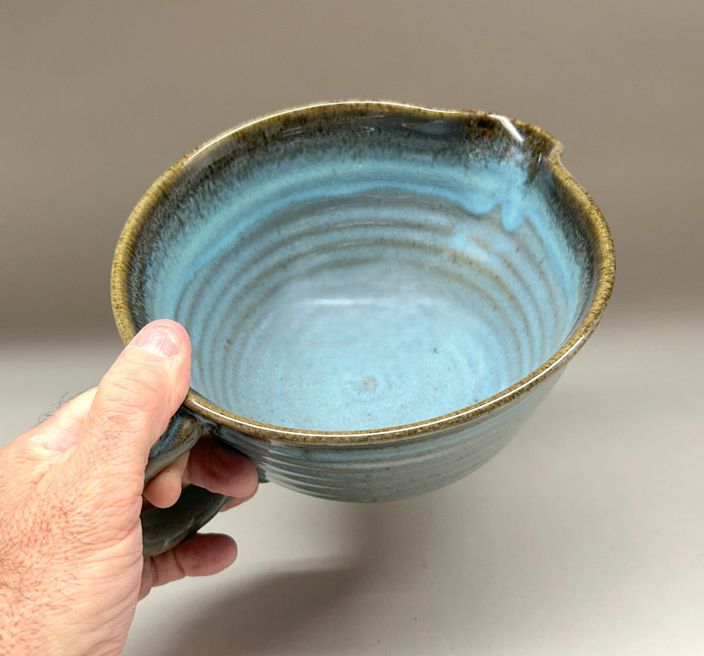 Batter Bowl - Handmade Pottery for your kitchen - Beautiful Ash Glaze