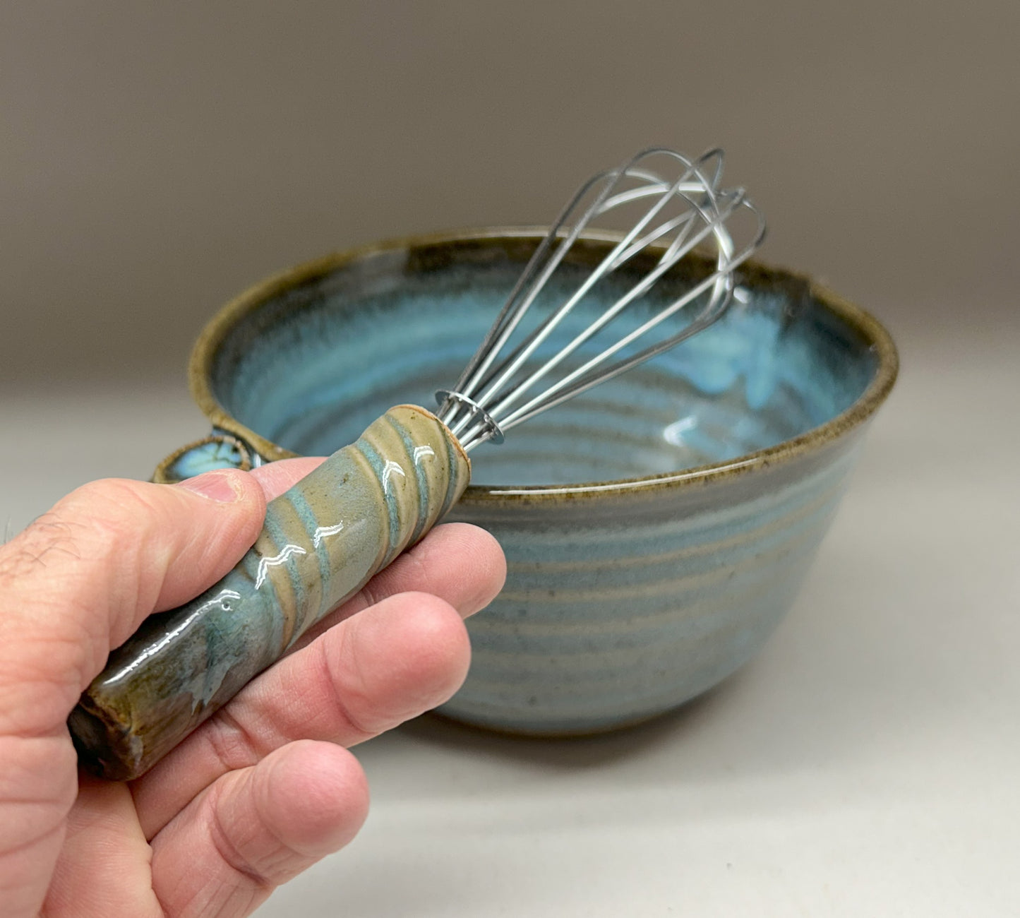 Batter Bowl - Handmade Pottery for your kitchen - Beautiful Ash Glaze
