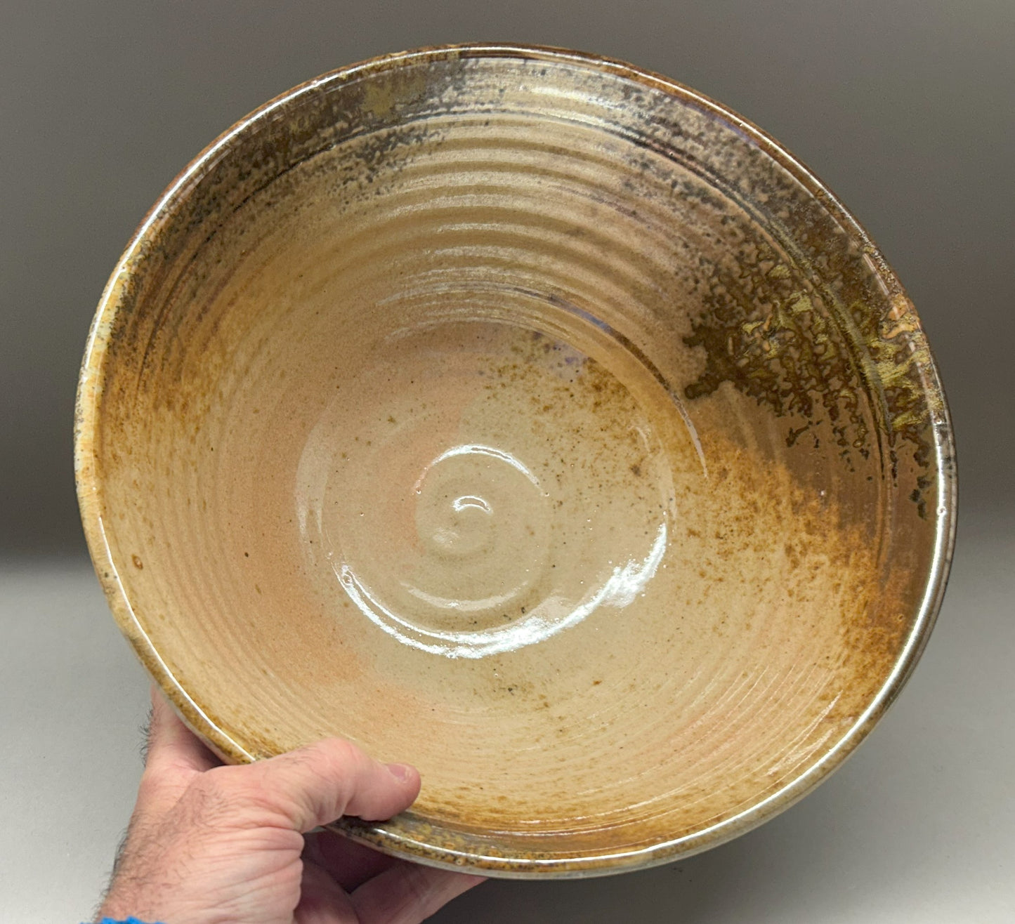 Handmade Pottery Bowl - Great for making bread or serving a salad