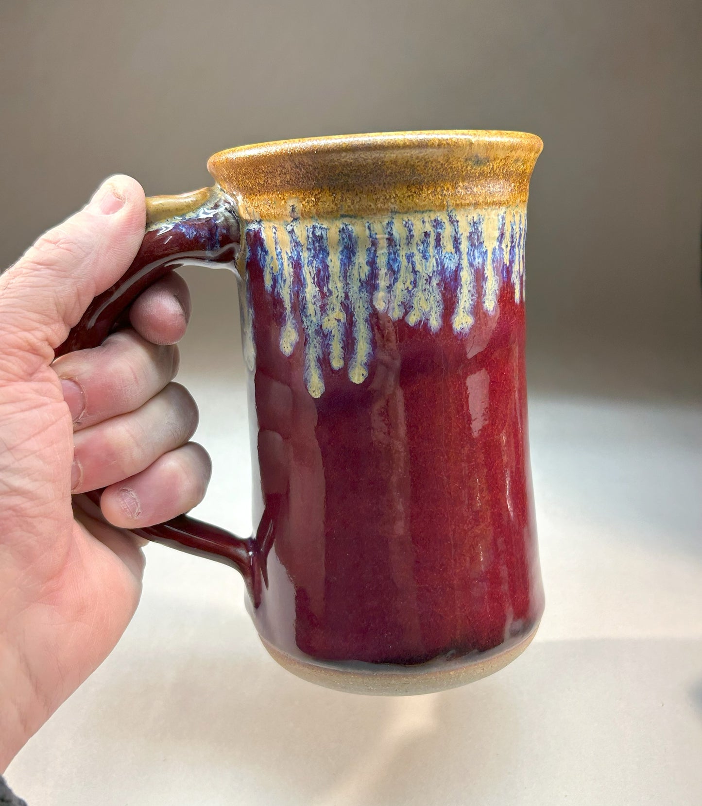 Extra Large Pottery Mug - Perfect for Tea Drinker