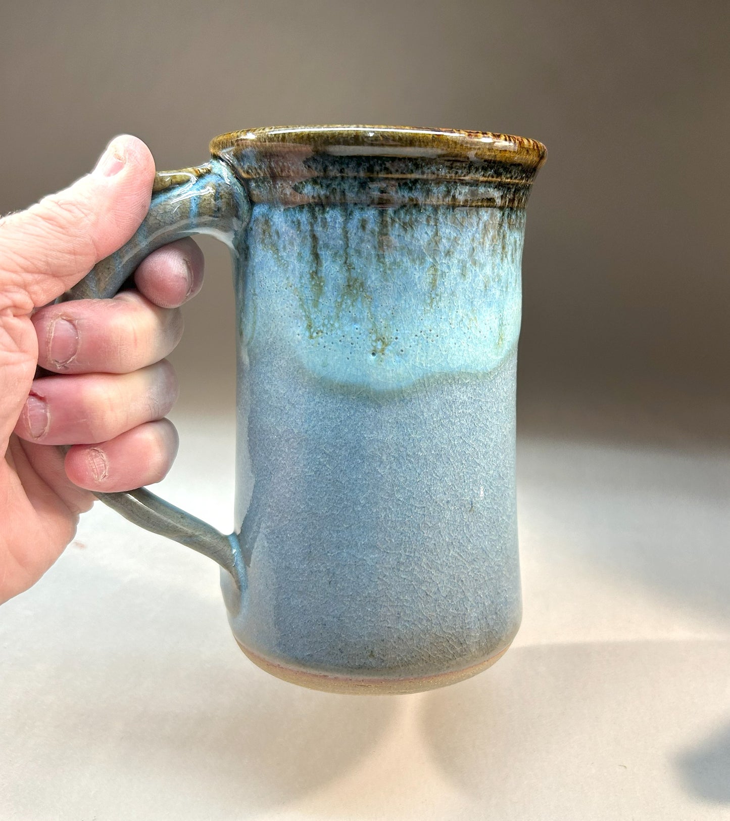 Extra Large Pottery Mug - Perfect for Tea Drinker