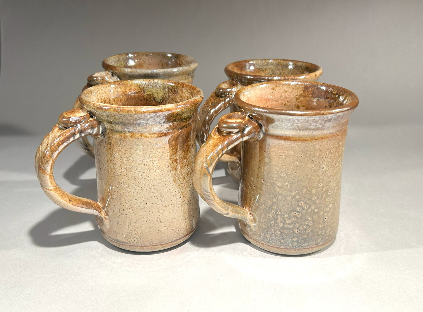 Handmade Pottery Mug with Shino and Ash Glaze – Unique Ceramic Coffee Cup