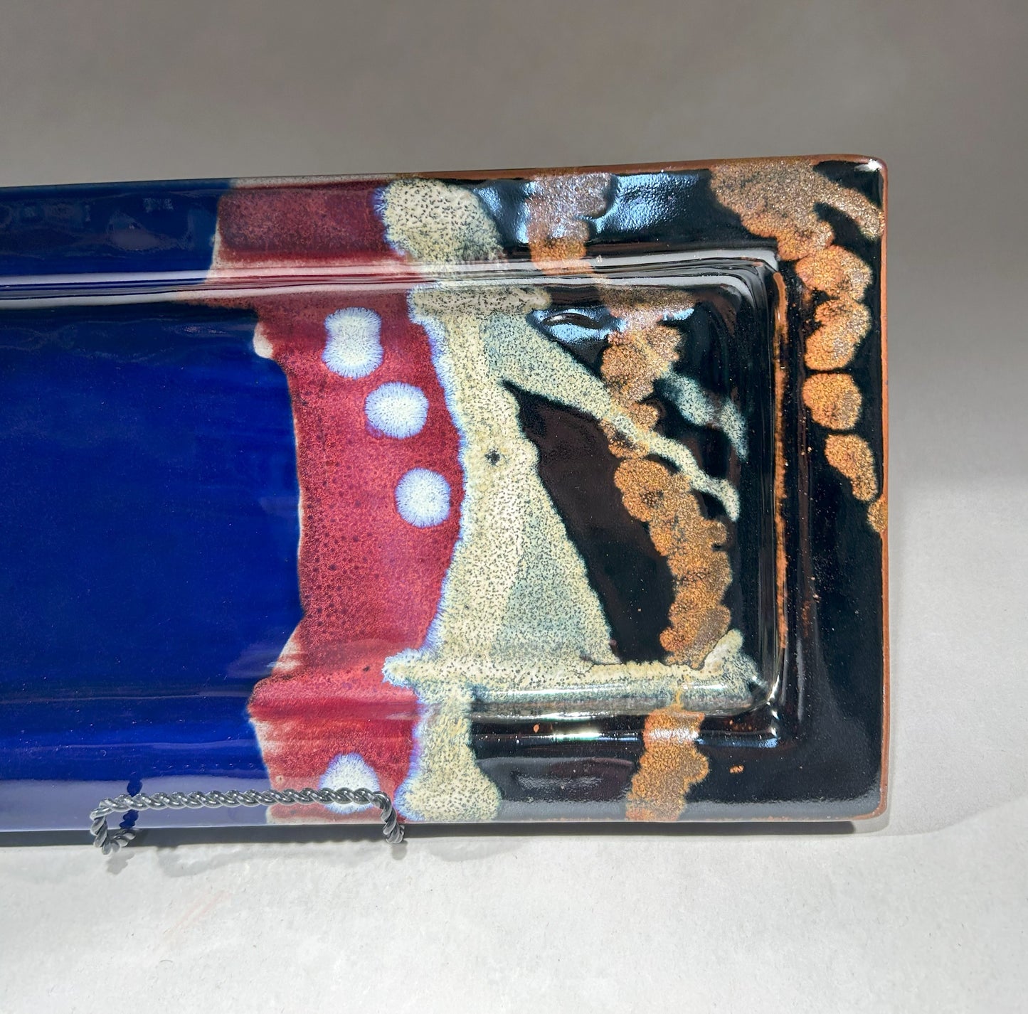 Handmade Rectangle Pottery Platter – Rustic Ceramic Serving Tray for Entertaining and Home Decor