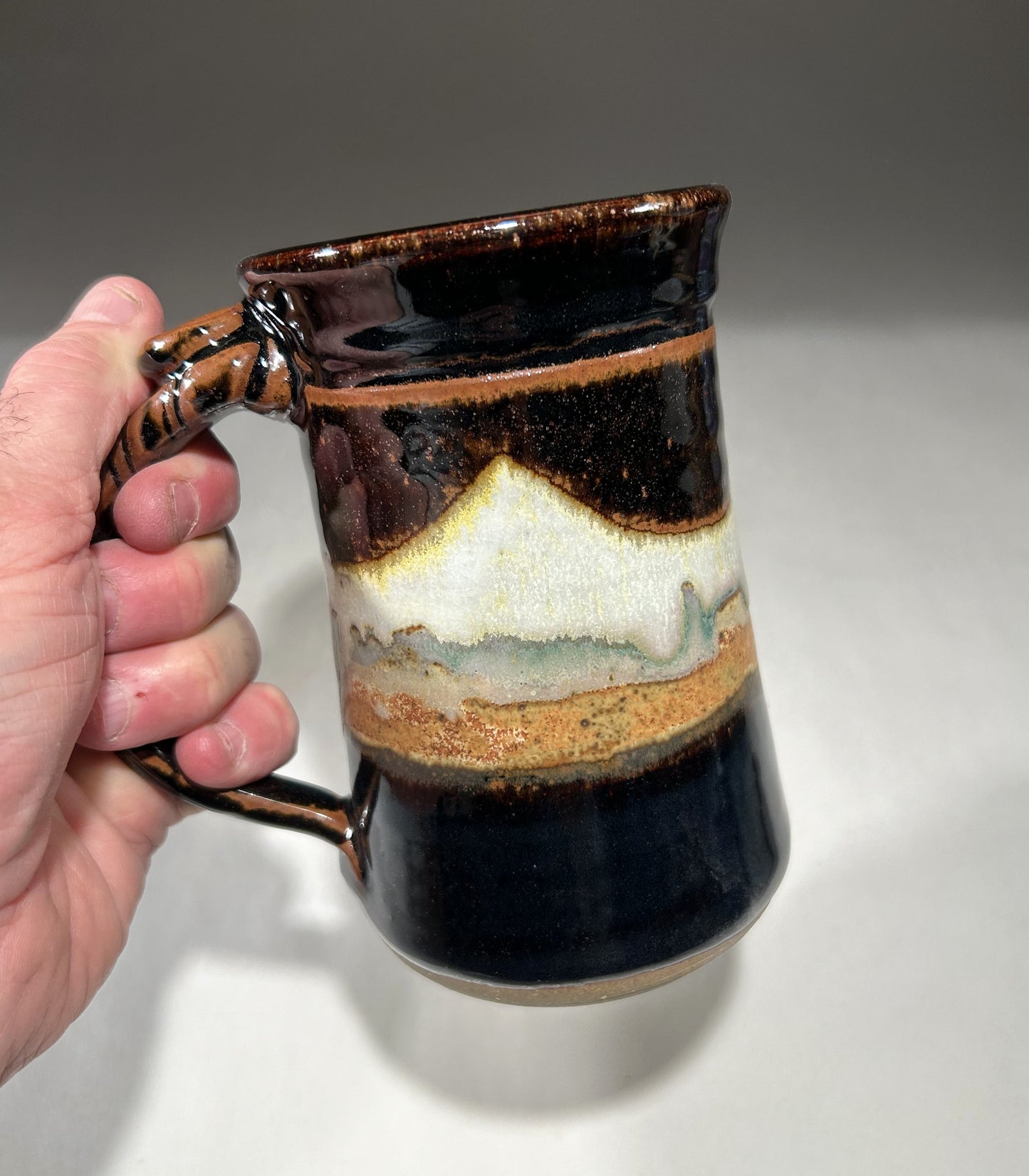 Pottery mug with Midnight Mountain glaze