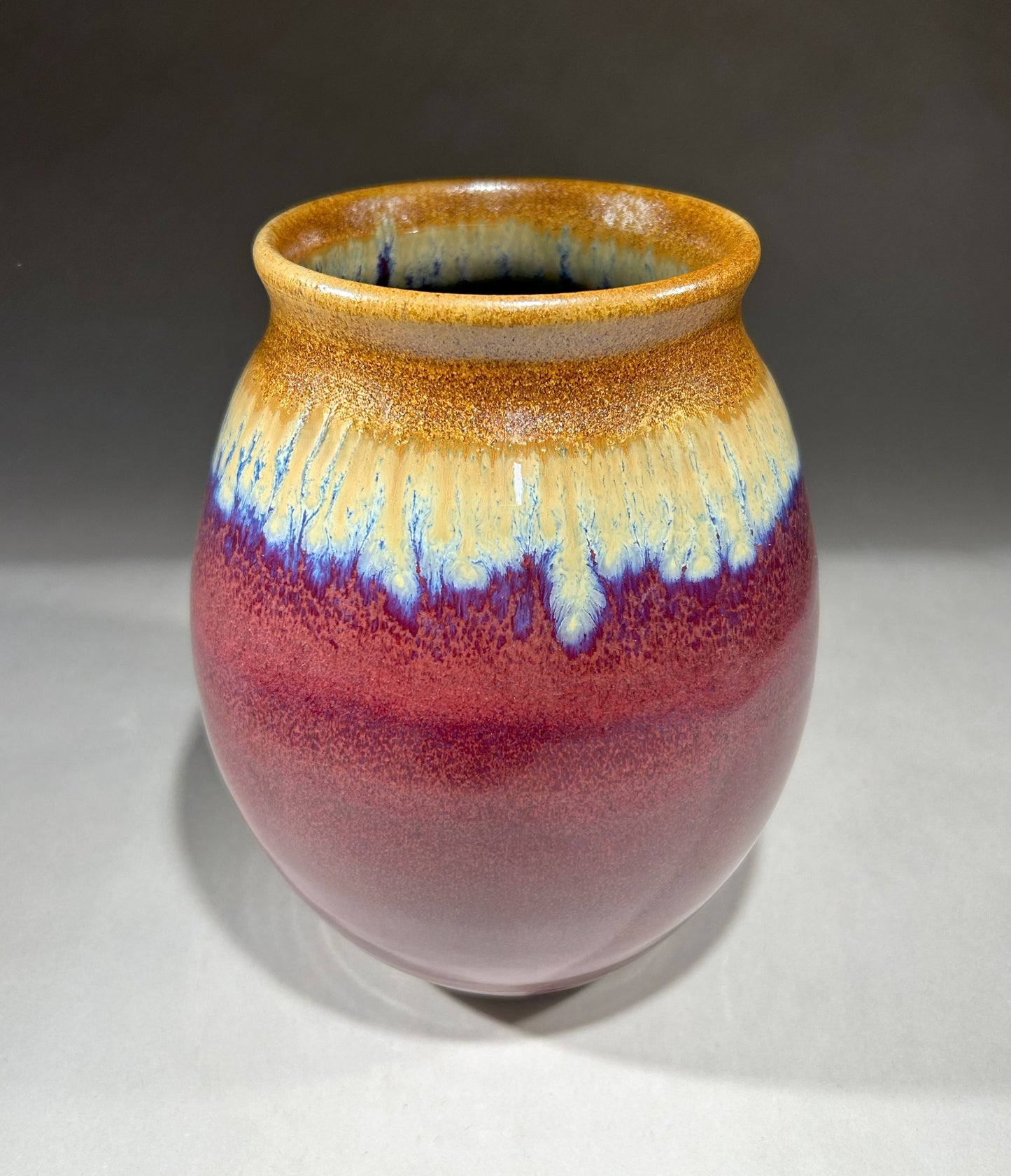 Handmade Pottery Vase – Rustic Ceramic Home Decor - Copper Red Glaze