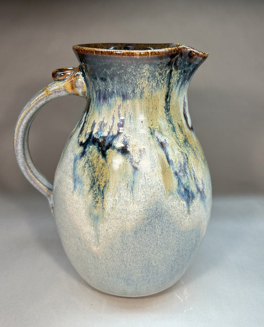 Large Handmade Pottery Pitcher – Rustic Stoneware for Kitchen or Table Decor
