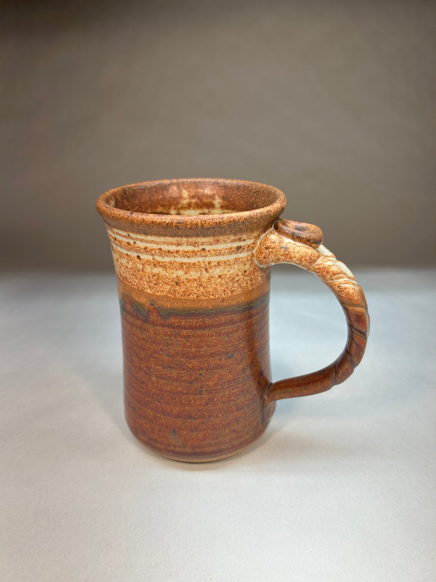 Handmade Pottery Mug with Shaner Red Glaze – Ceramic Coffee Mug