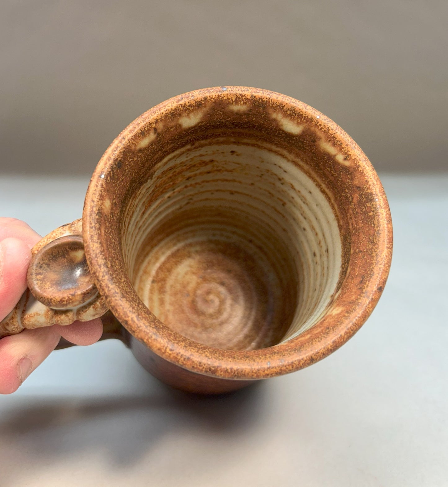 Handmade Pottery Mug with Shaner Red Glaze – Ceramic Coffee Mug
