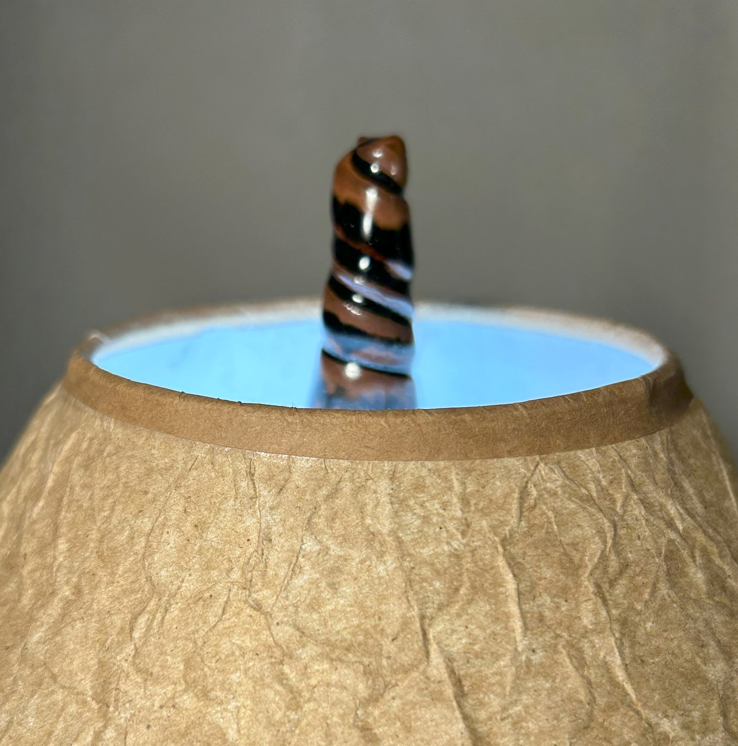 Handmade Pottery Lamp with our Midnight Mountain Glaze