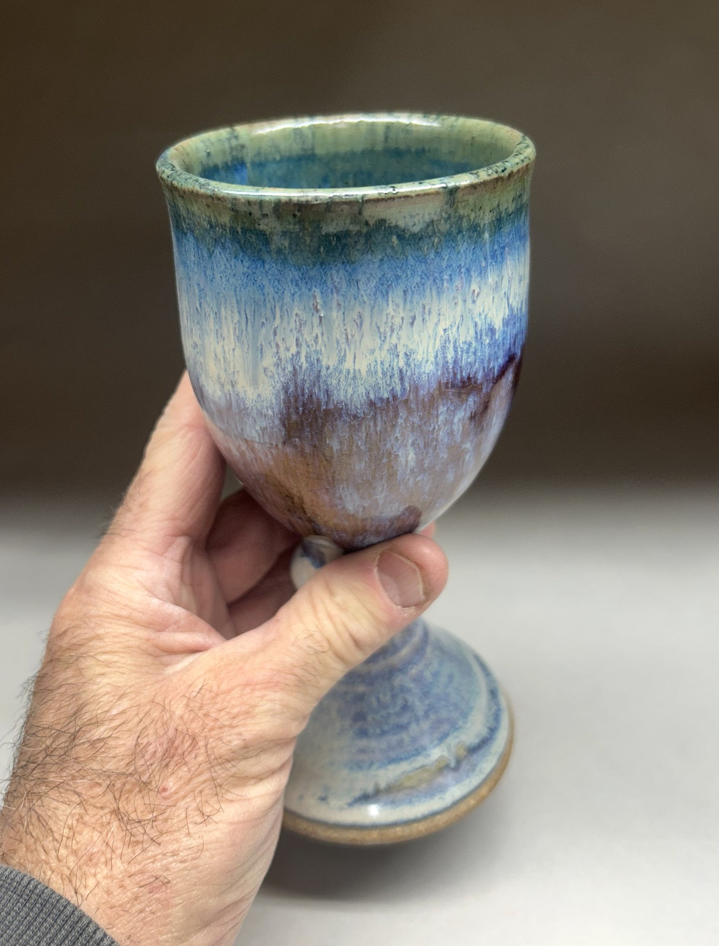 Handmade Pottery Goblet - Wine Glass