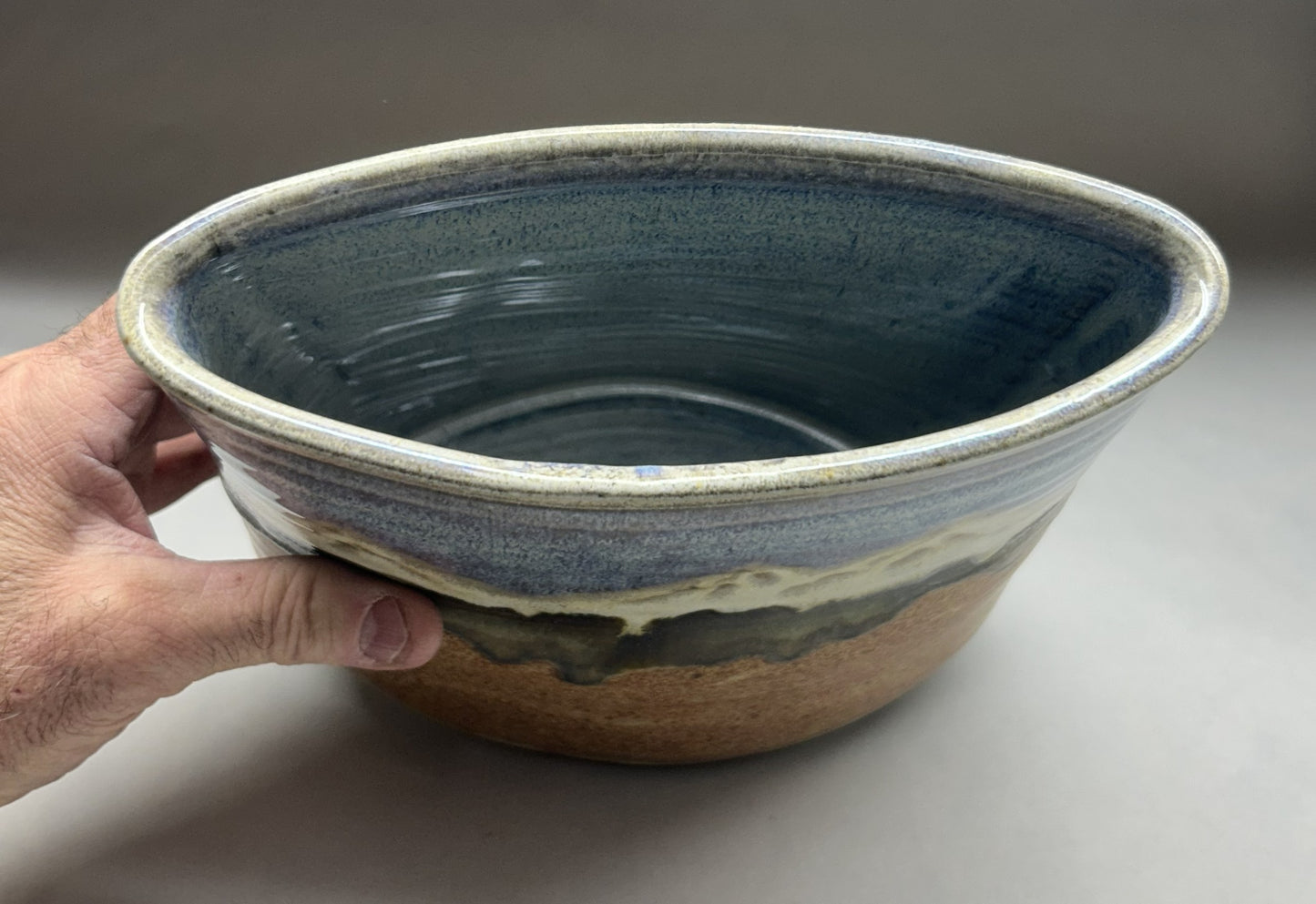 Handmade Pottery Vase with Snowy Mountain Glaze – Unique Ceramic Home Decor