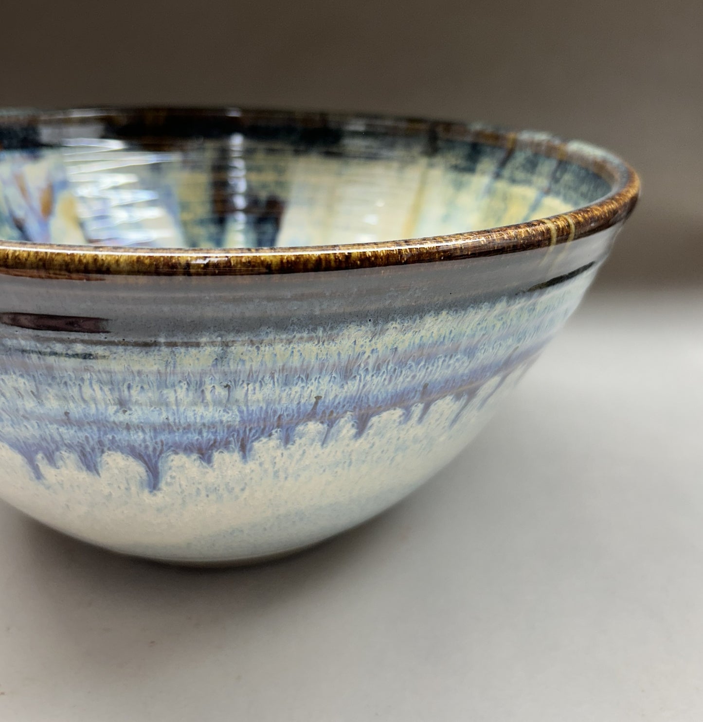 Large Handmade Pottery Mixing Bowl – Everything Glaze, Unique Ceramic Kitchenware