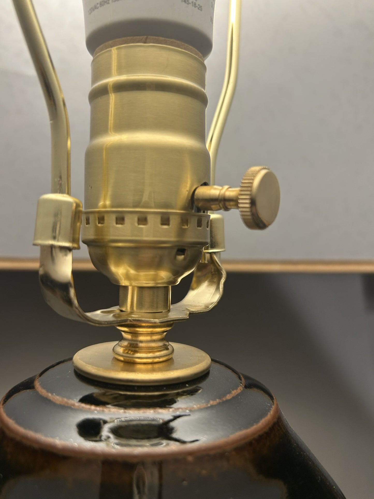 Handmade Pottery Lamp with Midnight Mountain Glaze