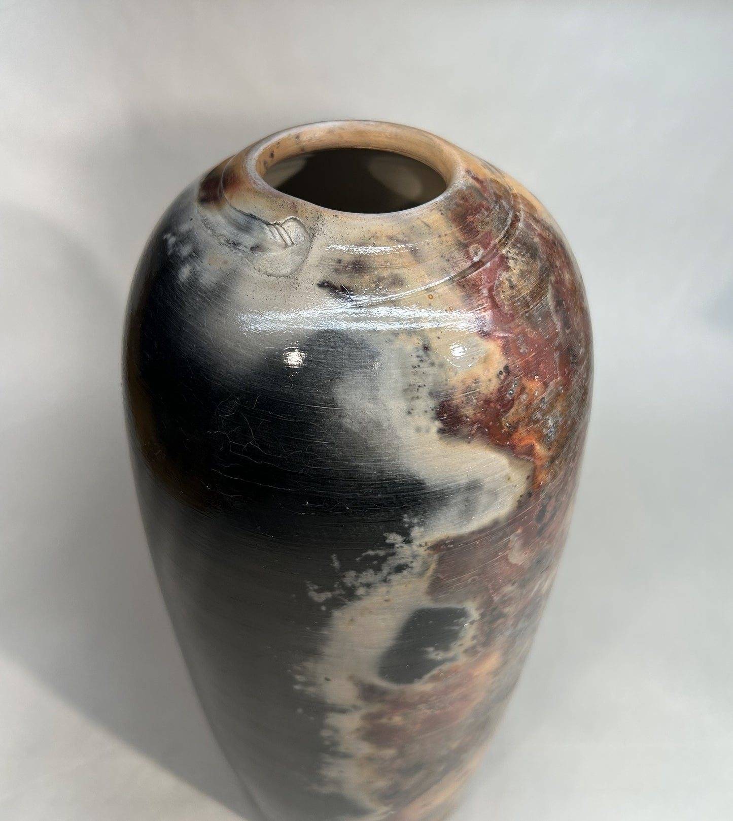 Pit-Fired Pottery Vase — Organic, Earth-Crafted Art