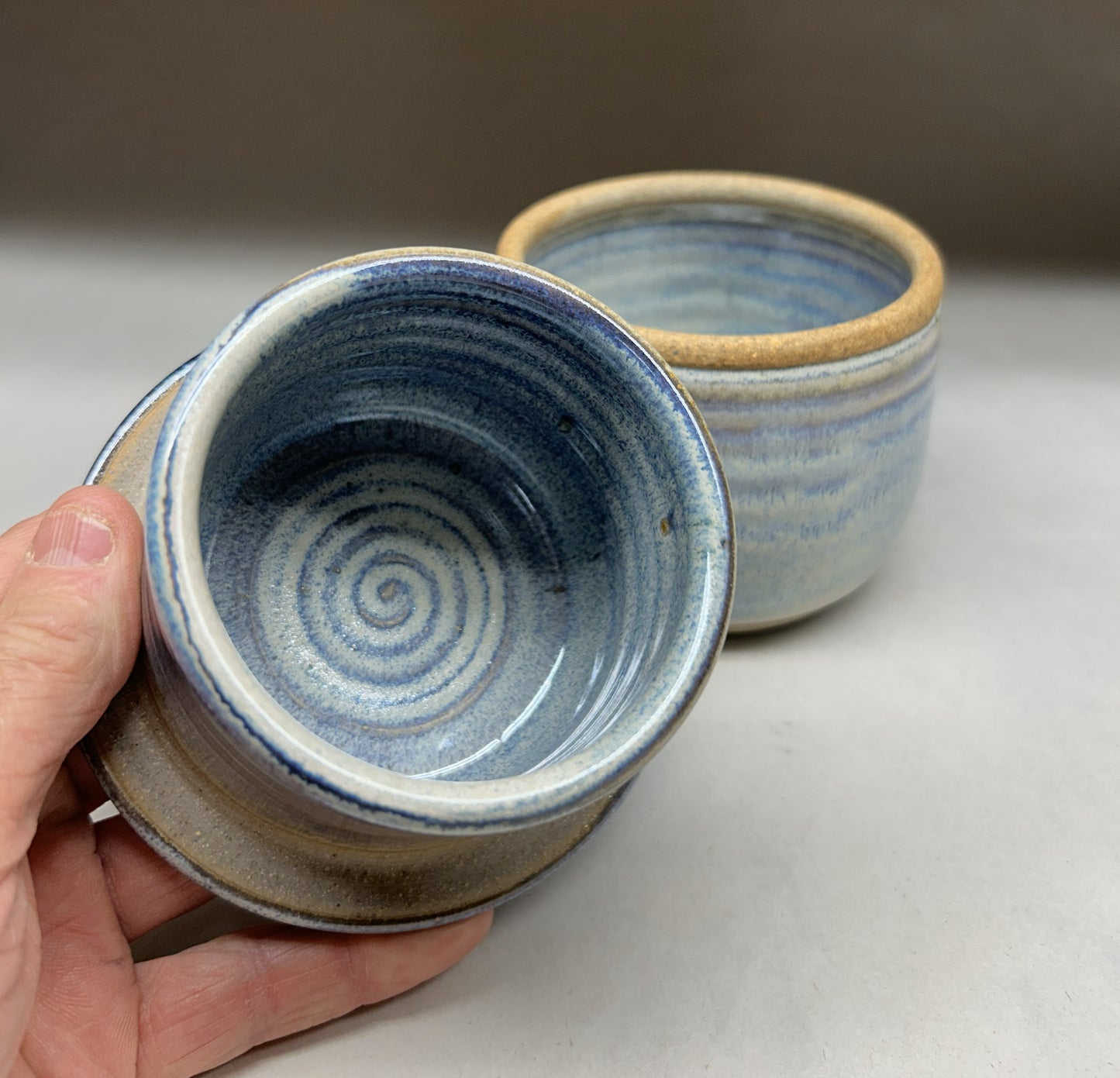 Handmade Pottery Butter Crock - Everything Glaze