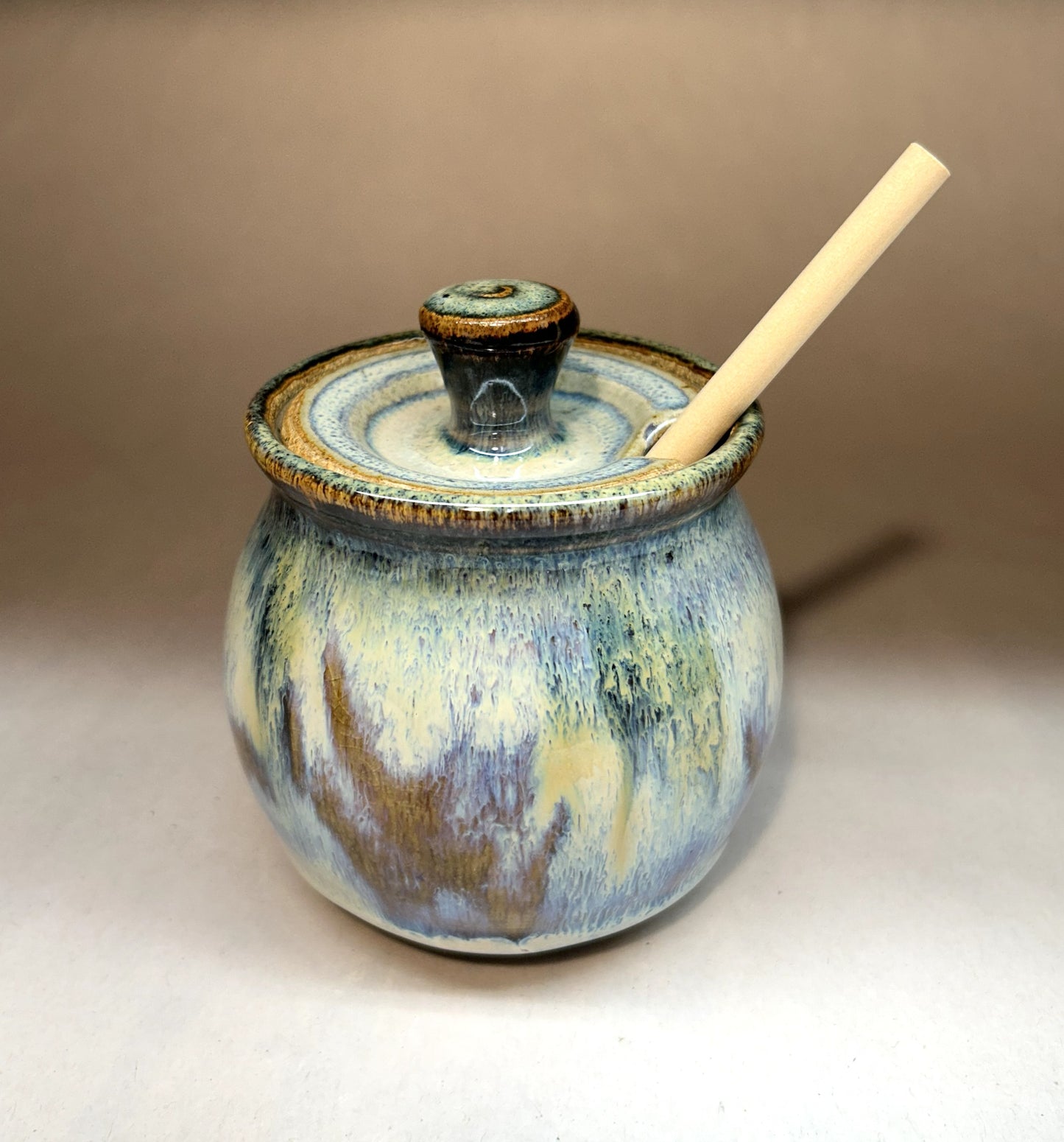 Handmade Pottery Honey Pot – Artisan Ceramic Kitchenware - Everything Glaze