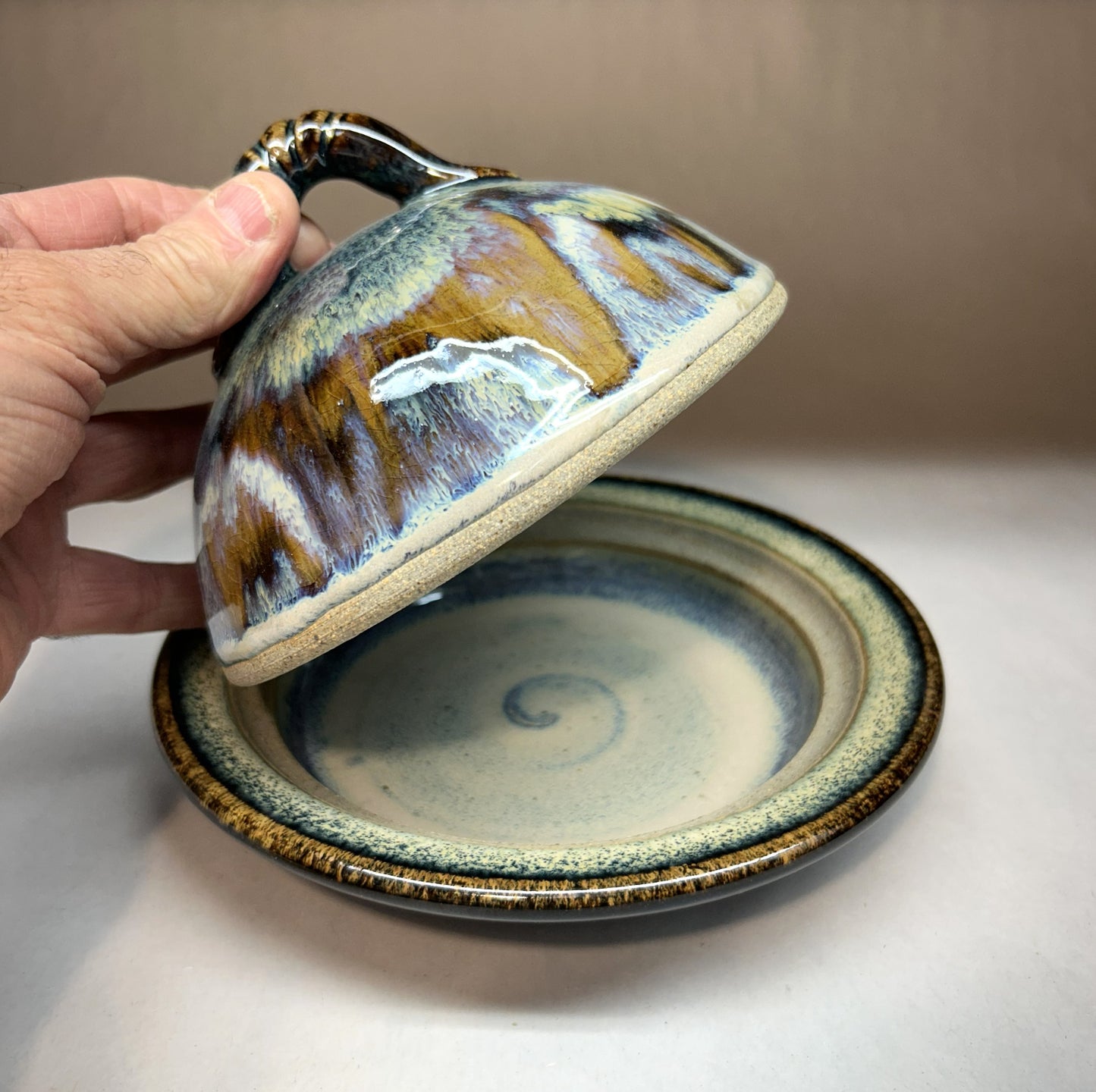 Handmade Pottery Butter Dish with Dome Lid – Functional, Artisan Kitchenware