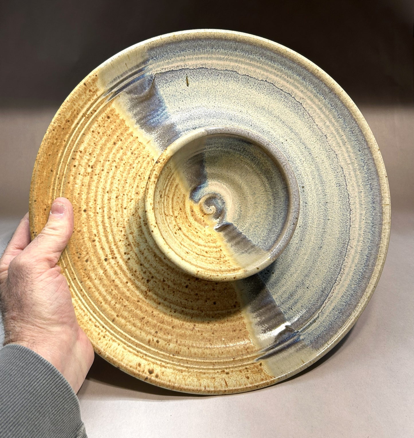 Handcrafted Pottery Chip and Dip - The perfect Party Platter