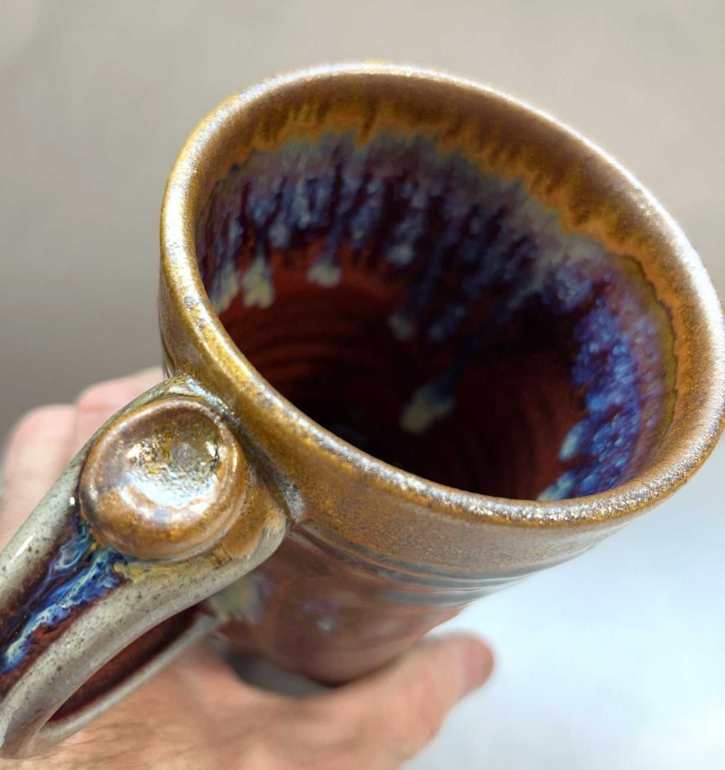 Handmade Pottery Car Mug - Made In Oregon