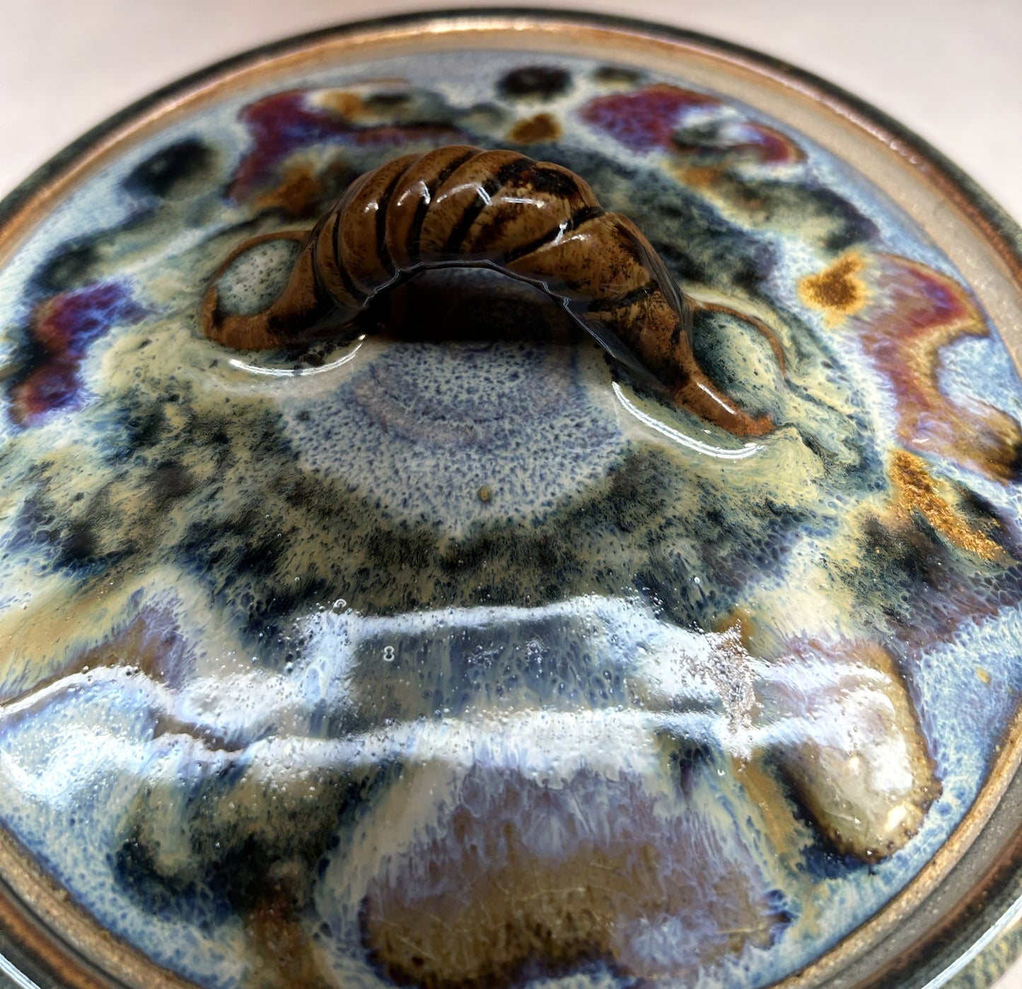 Handmade Pottery Casserole Dish with Lid - Everything glaze