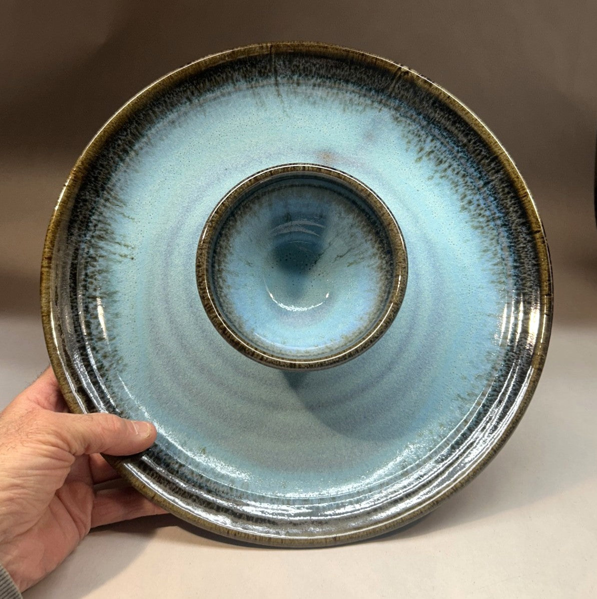 Handcrafted Pottery Chip and Dip - The perfect Party Platter