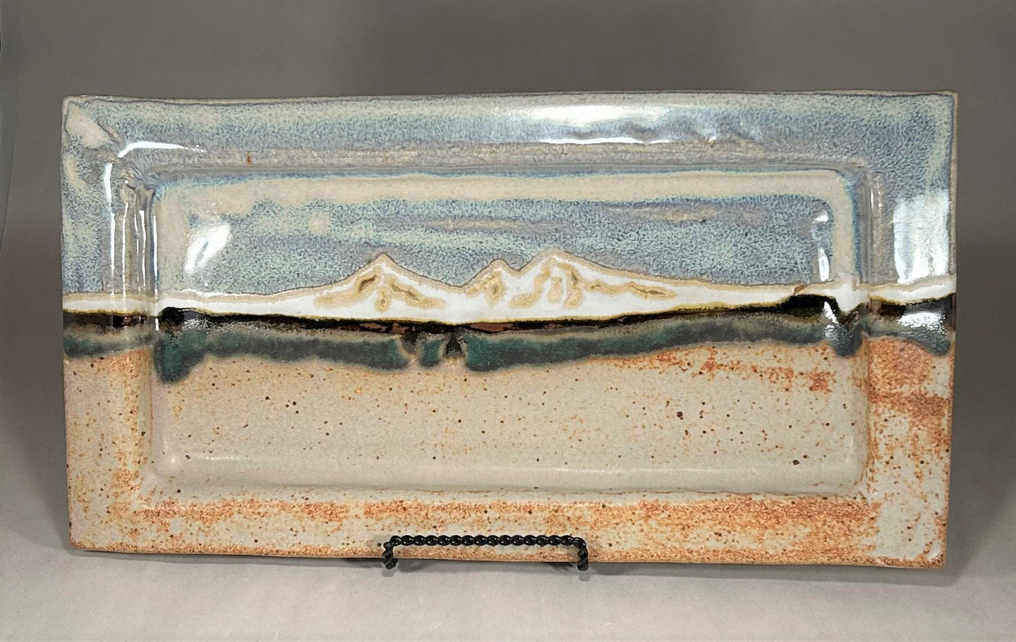 Rectangle Pottery Tray - Mountain Glaze - Appetizer tray