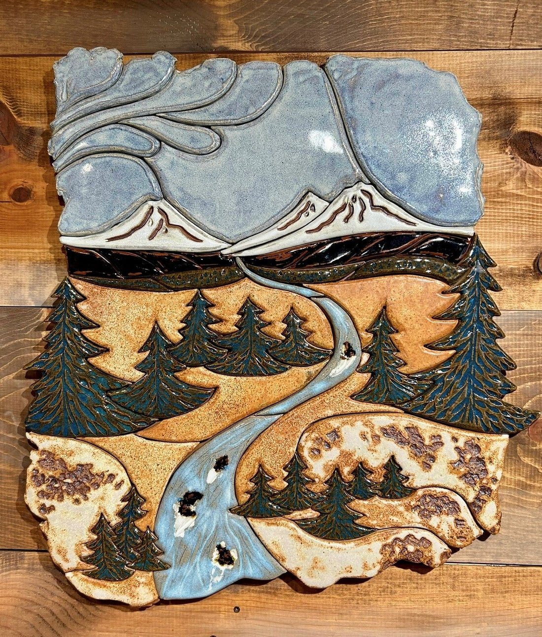 Tile Murals depicting the Three Sisters Wilderness in Sisters, Oregon