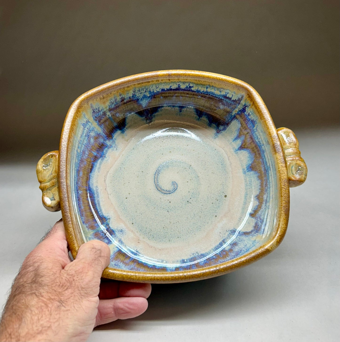 Handmade Pottery Baking Dish with Handles
