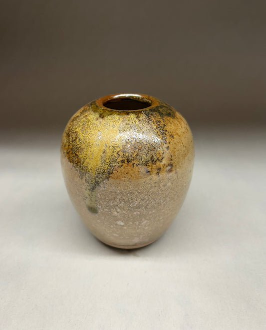 Pottery Vase with pin frog - Made in Oregon - Ikebana