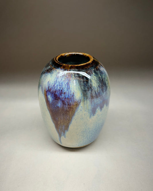 Pottery Vase with pin frog - Made in Oregon