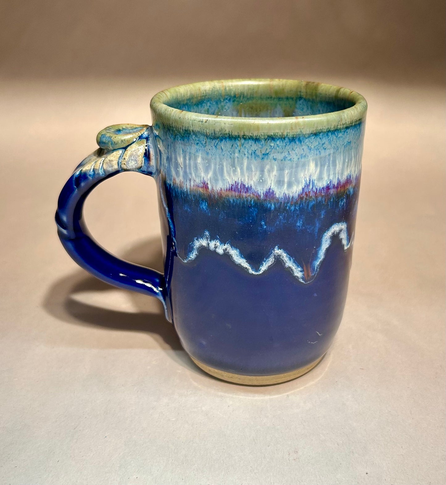 Handmade Pottery Mug with Cobalt Blue Glaze - Made in Oregon