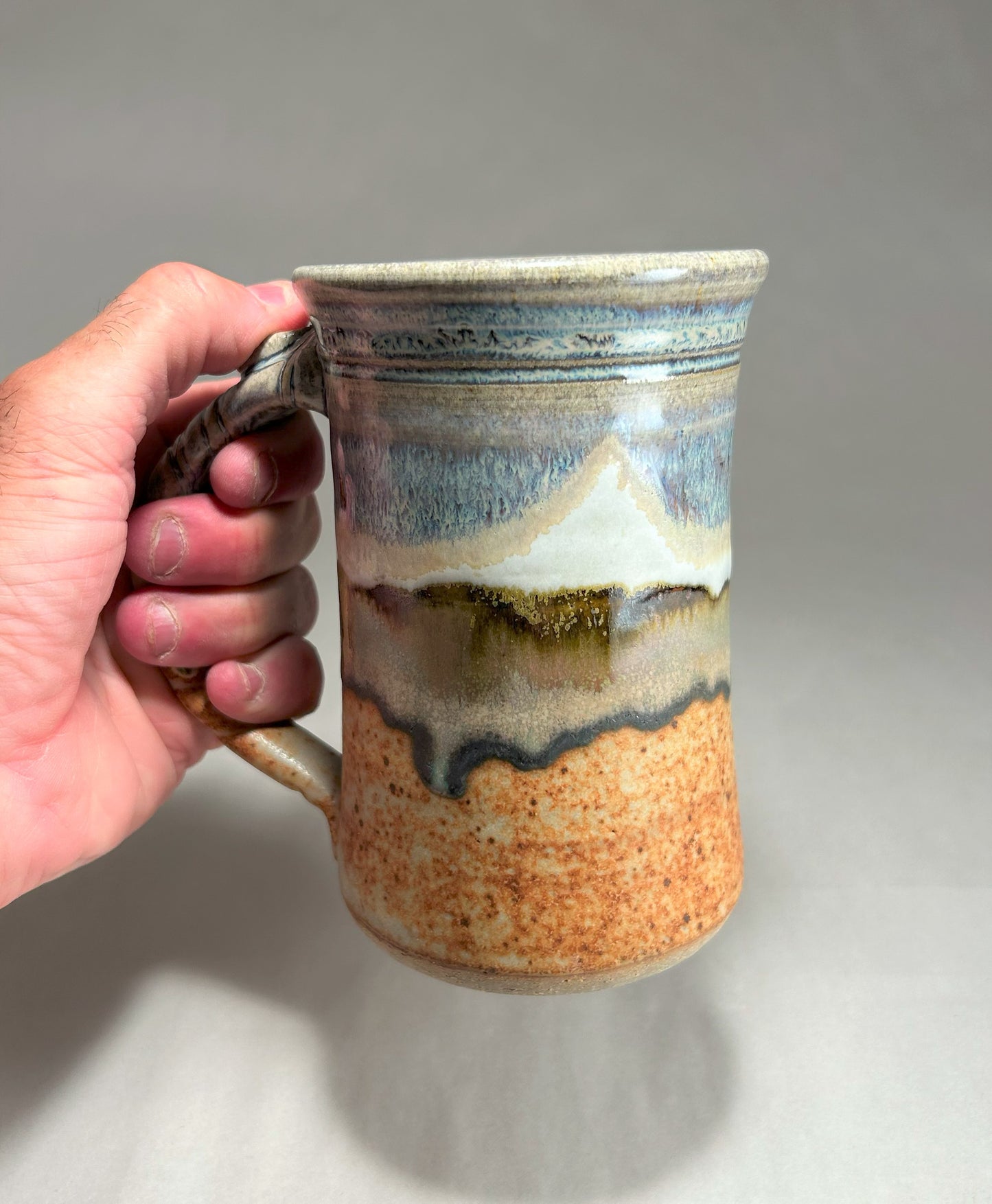 Large mountain glaze mug