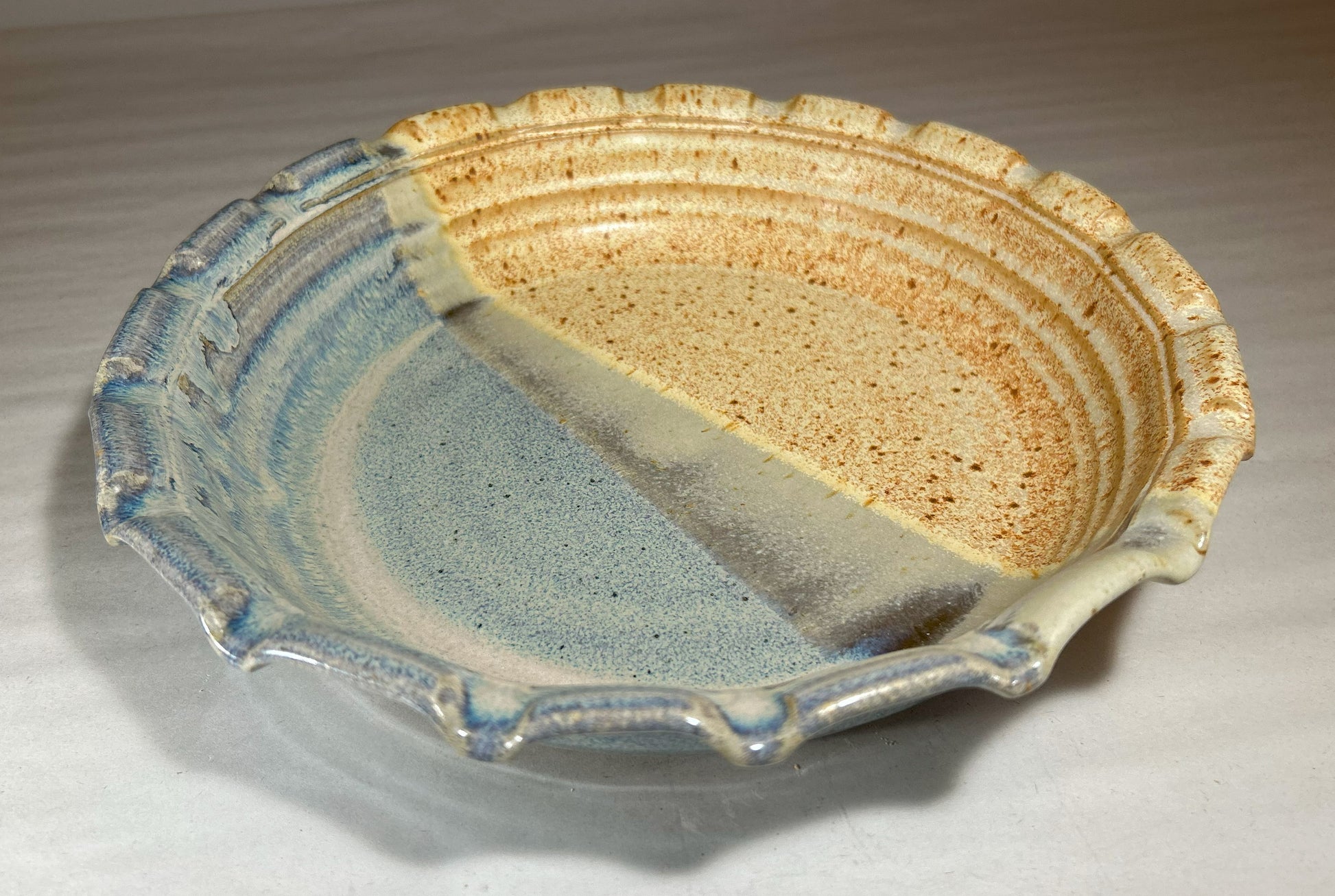 Stoneware Pie Plate Deep dish with fluted edge. – Canyon Creek Pottery