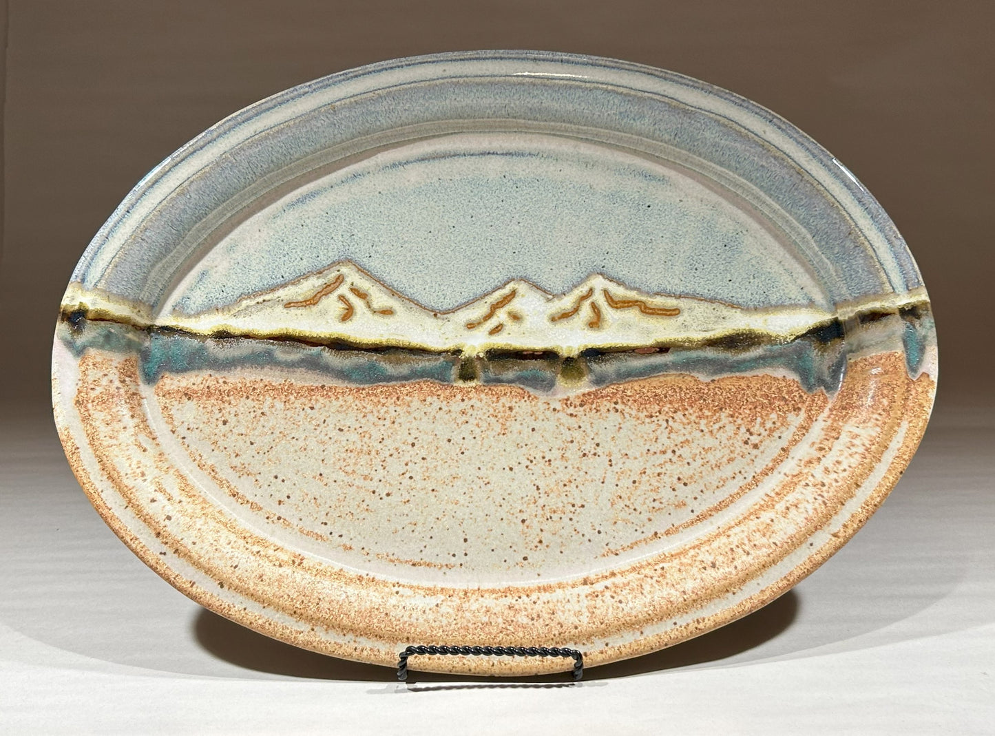 Large Serving Platter - Oval Pottery Platter