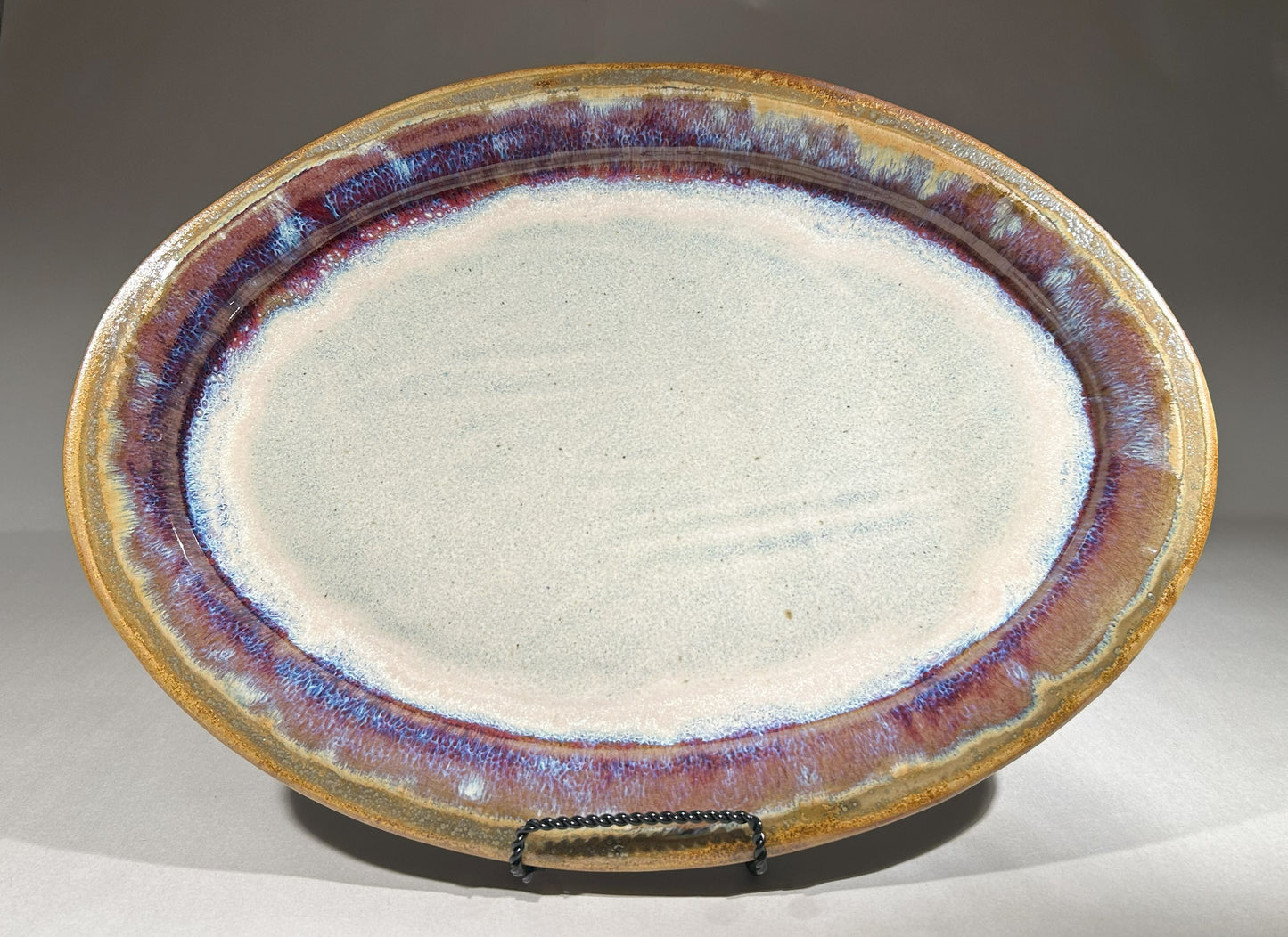 Pottery Platter - Oval Serving Platter -Turkey Platter