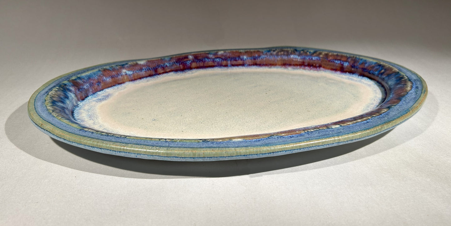 Pottery Platter - Oval Platter - Large Platter