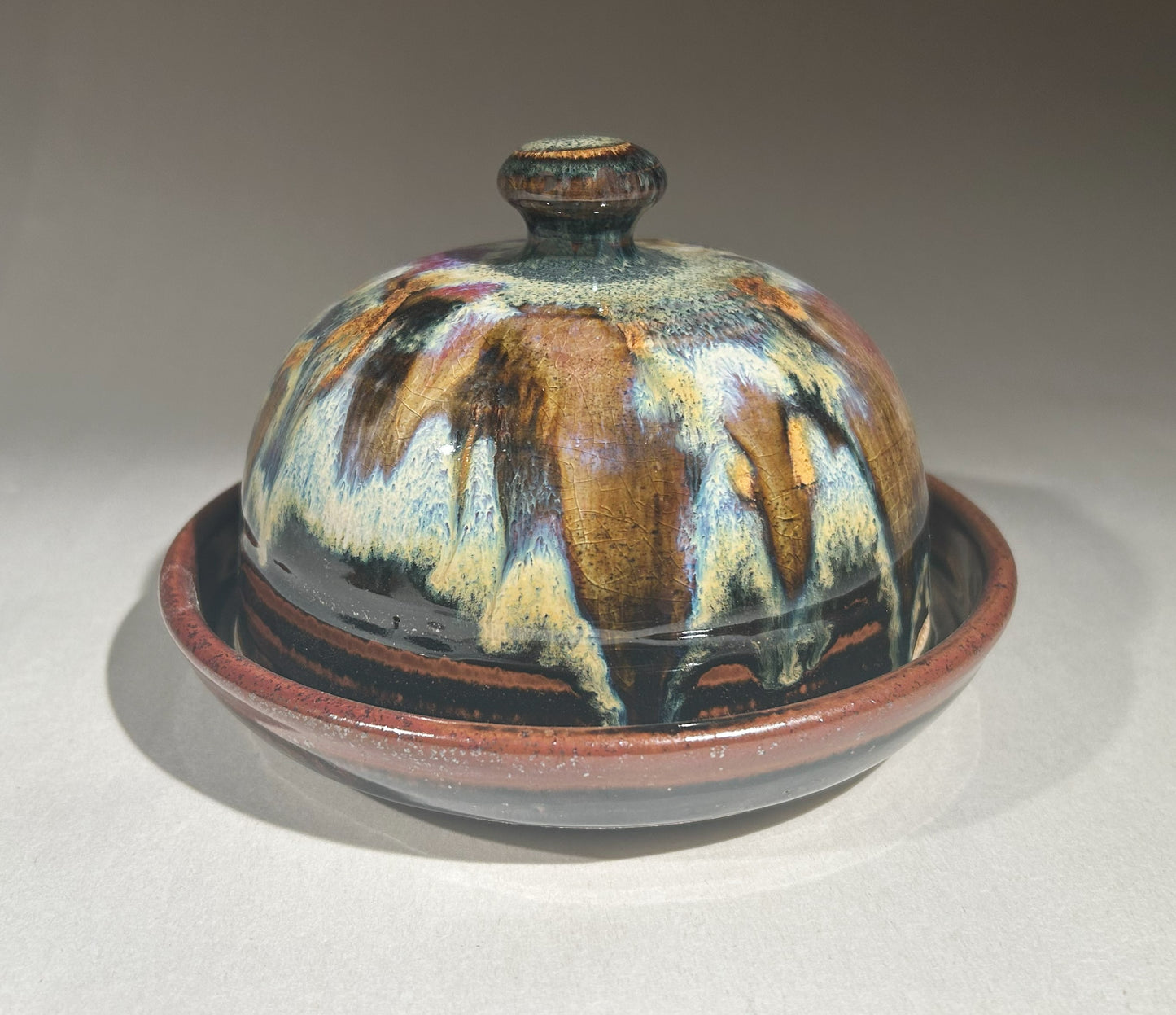 Pottery Butter Dish - Dome lid