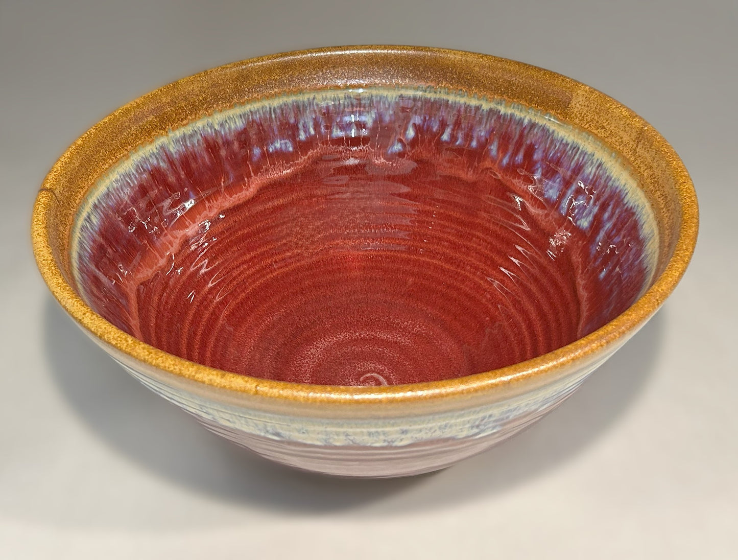 Large Pottery Mixing Bowl - Handmade