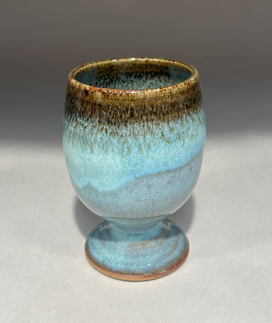 Pottery Wine Goblet - Footed - Stoneware